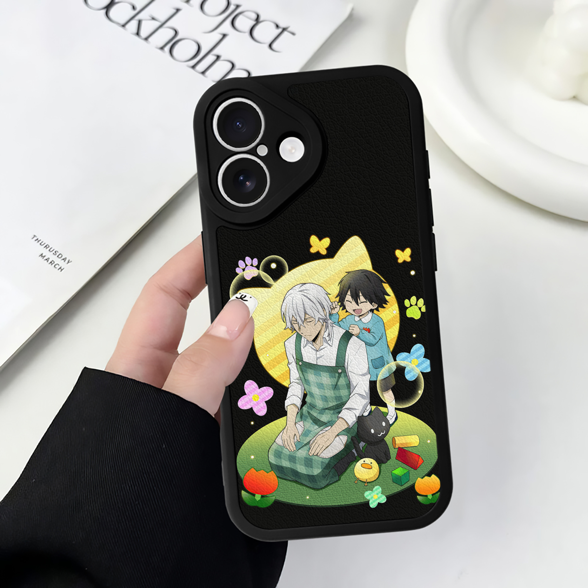 （画像用） 文豪ストレイドッグス Bungo Stray Dogs 【iPhone 16シリーズ対応】シリコンスマホケース（レザー調） 材質：シリコン